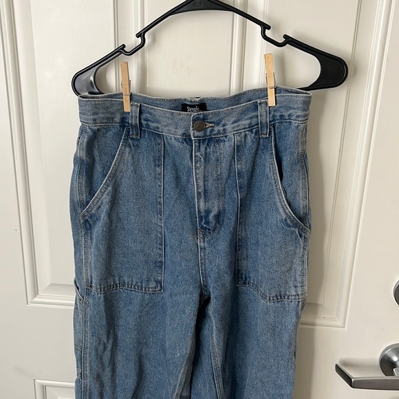 Simple Society High Rise Carpenter/Boyfriend Blue Jeans Sz 5/27 - Picture 2 of 8